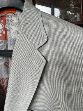TALLIA Light Green Textured Men's Blazer